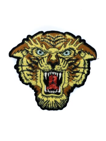 Roaring bengal striped embroidered tiger patch