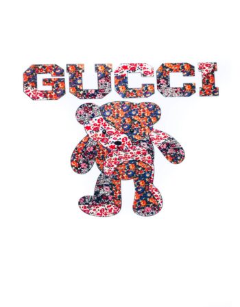 Pattern bear iron on heat transfer