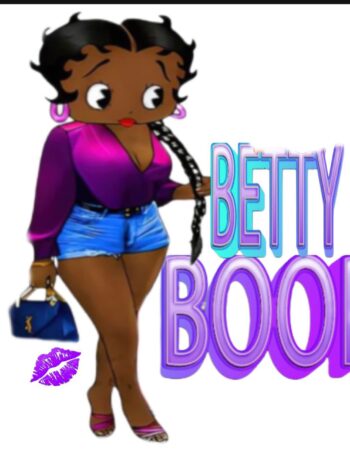 Betty purple iron on heat transfer