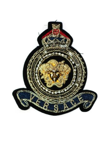 V Snake head badge embroidery patches