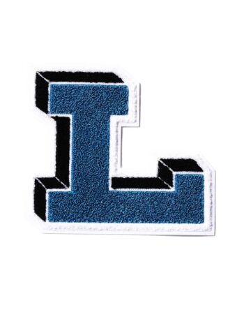 Letterman L iron on chenille patches