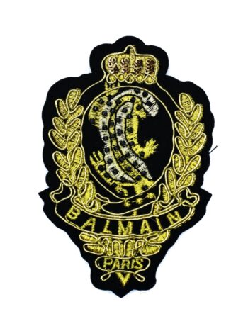 Gold thread Badge embroidery patches