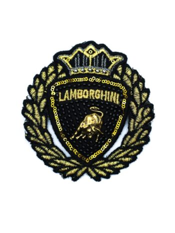 Gold crown badge embroidery patches