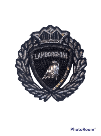Silver crown badge embroidery patches