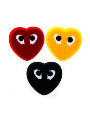 Heart eyes iron on chenille patches