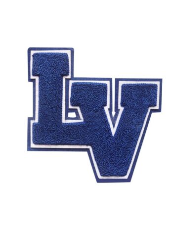 Blue Varsity letters iron on chenille patches