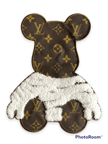 Brown Leather Chenille iron on patches