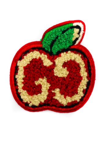 Chenille apple iron on patches