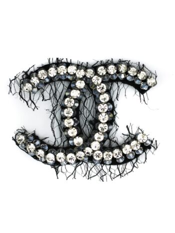 Mesh rhinestone beaded patch