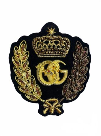 Metal GG embroidery patch