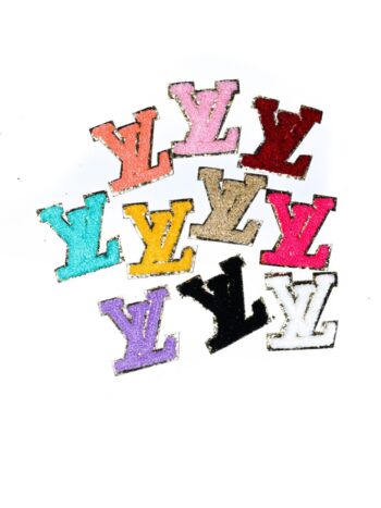 Glitter Chenille patches iron on