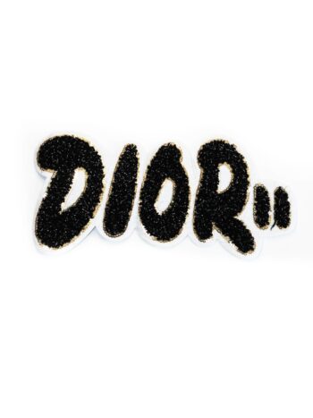 Chenille Patches Black Gold Iron on patches