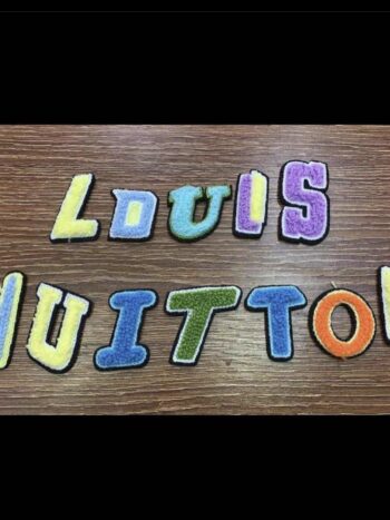 Large chenille iron on colorful patch