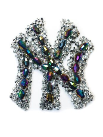 Colorful Bright NY Rhinestone Iron on patch