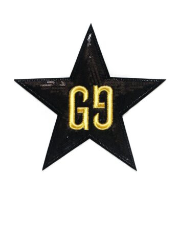 Star beaded sequin embroidered patch