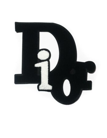 Large Black iron on chenille patches