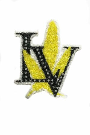 LV Letter Rhinestone Patches
