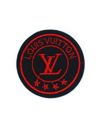 Black and red iron on embroidered patches