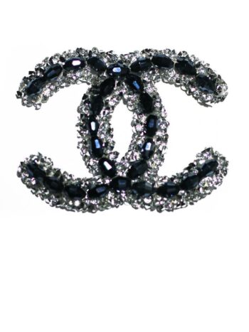 CC Blue and silver Rhinestone patch