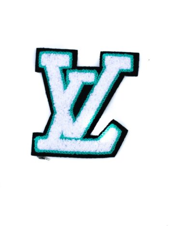 White L iron on chenille patches