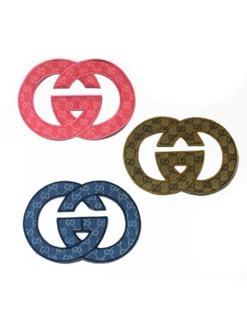 Brown GG Embroidered pattern patch