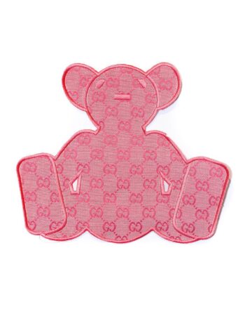Large pink bear patch