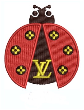 Lady bug embroidery Design