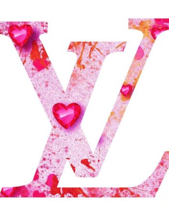 Lv heart iron on heat transfers