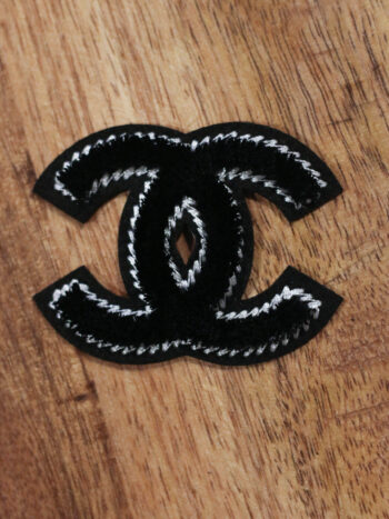 Black chenille iron on patches