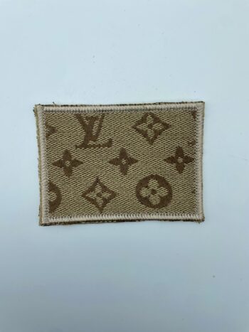 LV brown pattern iron on embroidery patches