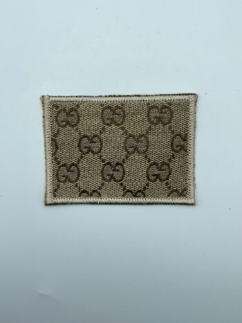 GG brown pattern iron on embroidery patches