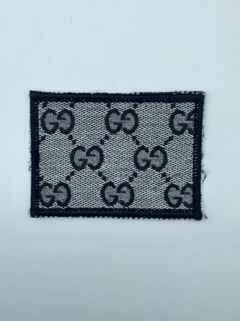 GG black pattern iron on embroidery patches
