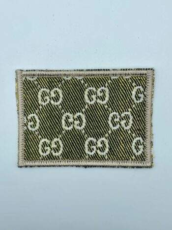 GG shiny pattern iron on embroidery patches