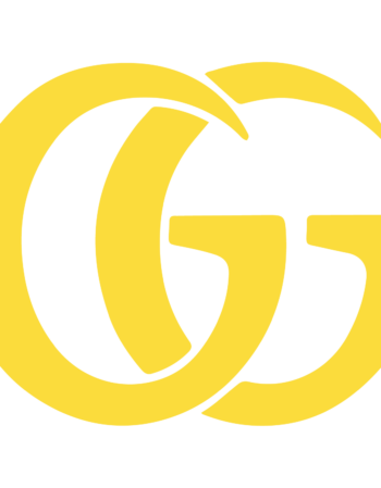 Big gold GG letter iron on heat transfers