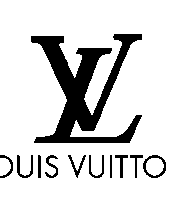 Black LV iron on heat transfers