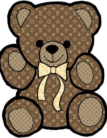 Fashion brown bear iron on heat transfers