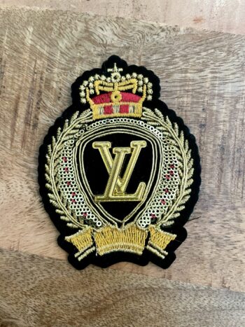 LV Gold Beaded patch