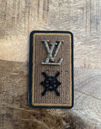 Brown Lv iron on patch