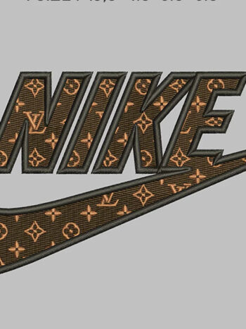 Swoosh LV iron on embroidery patches