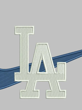 Swoosh LA iron on embroidery patches