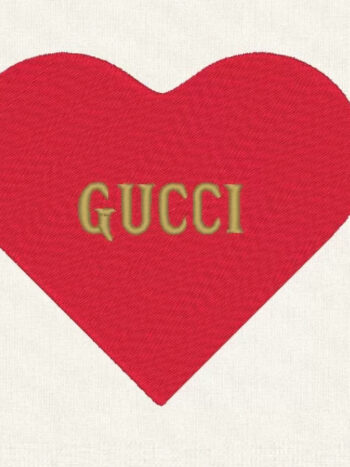 GG Heart iron on embroidery patches