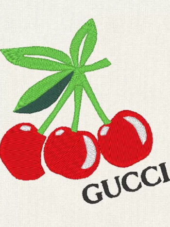GG cherry iron on embroidery patches