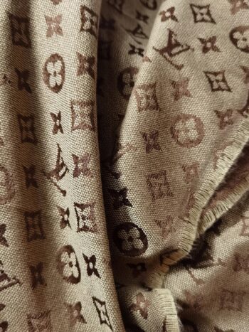Brown pattern fabric