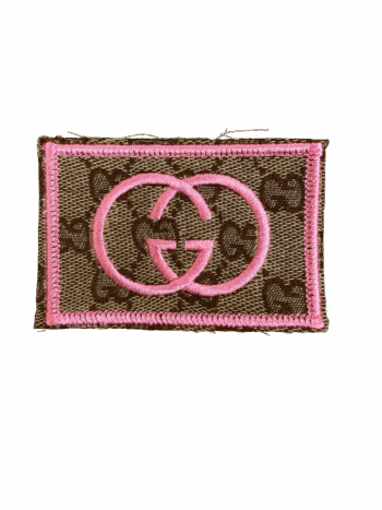 Brown pattern iron on embroidery patches