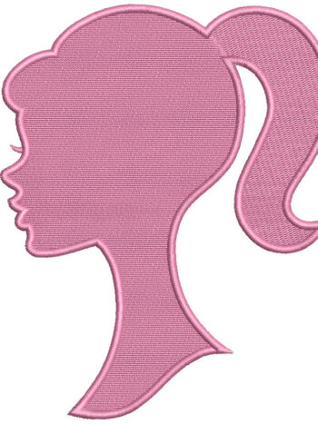 Barbie figure embroidery design