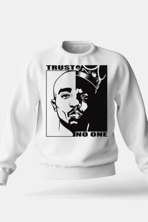 Trust no one graphic sweatshirt