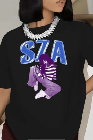 SZA blue graphic tee