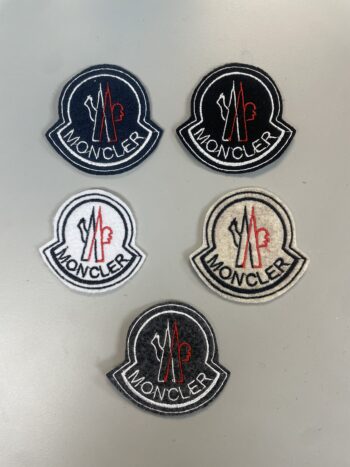 White badge embroidery iron on patches