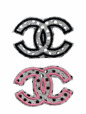 C silver sequin iron