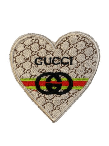 Heart iron on embroidery patches